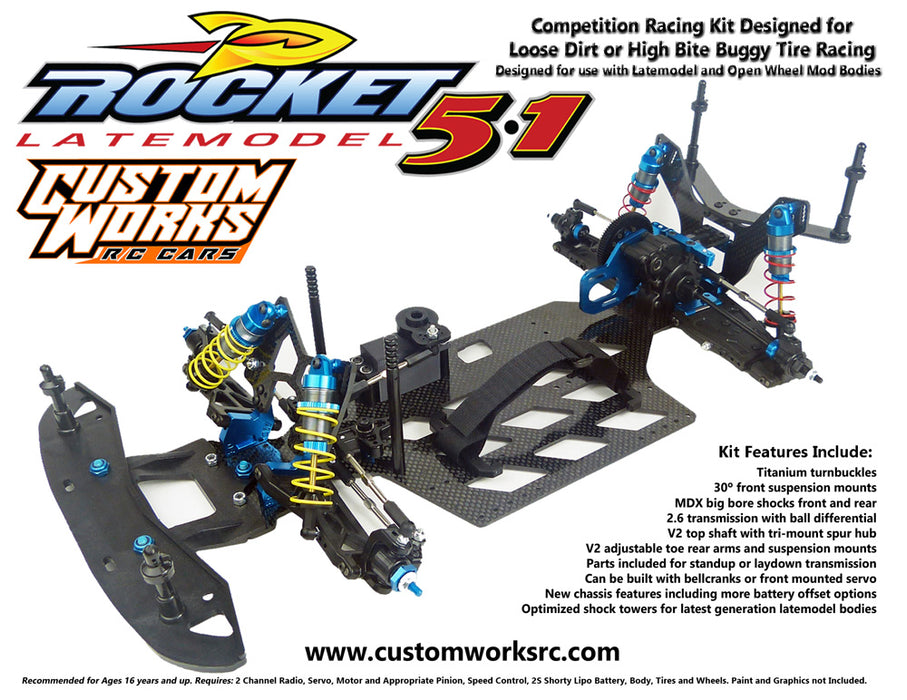 Custom Works CW0717 ROCKET 5.1 KIT for Rubber Tire Late Model LM EDM MWM