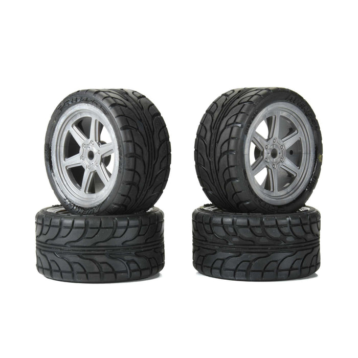 Pro-Line PRO1030810 1/12 Avenger Tire Mounted on Overdrive Gray Wheel 8mm Hex (4): Losi Race Car