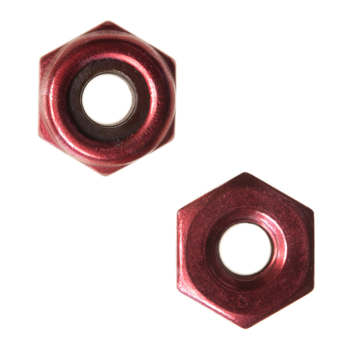 WORC 4-40 Low Profile RED Aluminum Hex Lock Nuts Nylon Insert (8 qty) Thin WRC-440-LN-R-A