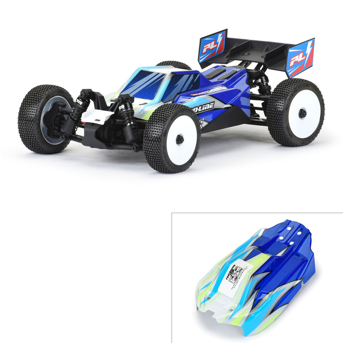 Pro-Line PRO367121 Limited Edition 1/14 Pre-Cut/Pre-Painted Axis Jagged (White/Blue) Body: Typhon GROM