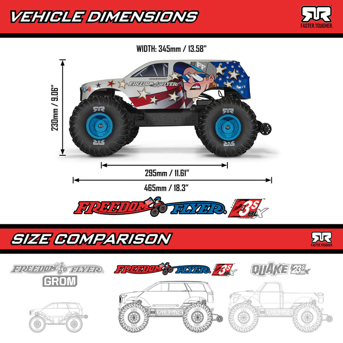 ARRMA 1/10 GORGON 223S 2WD RTR Brushless Monster Truck, Red / Black  ARA3530T2