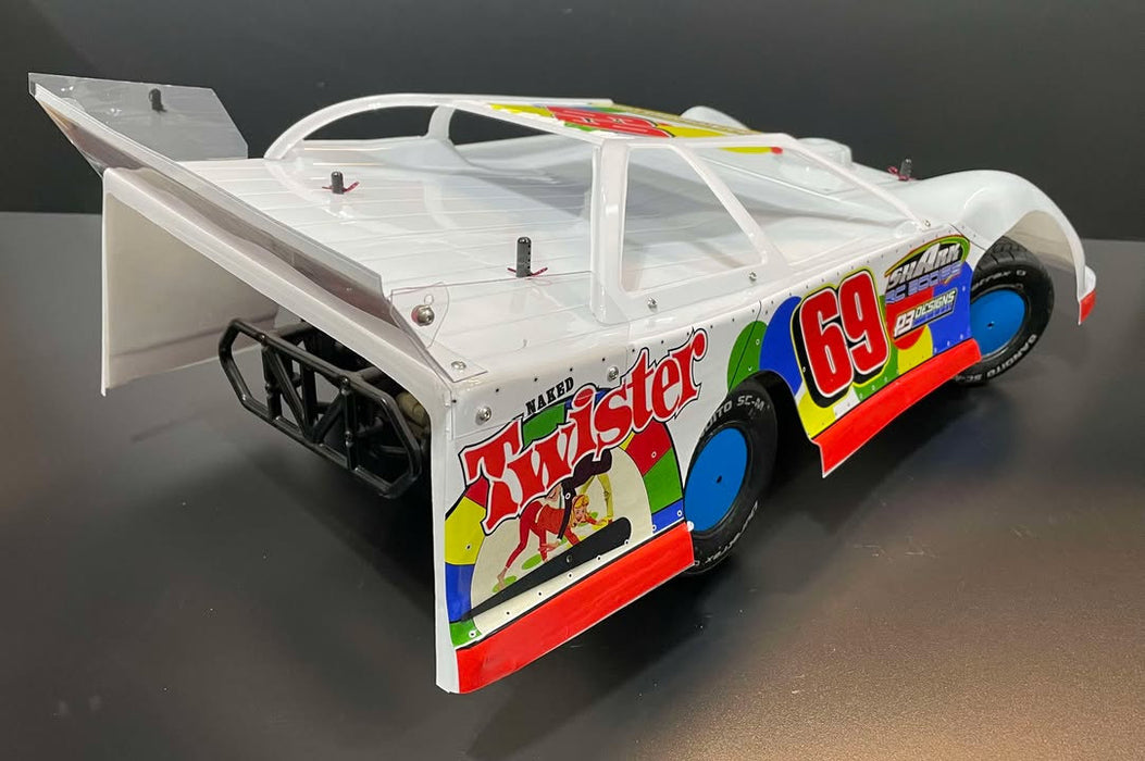 SHARK RC Twister SCT Super Late Model CLEAR Body .060 Slash 1/8 Short Course