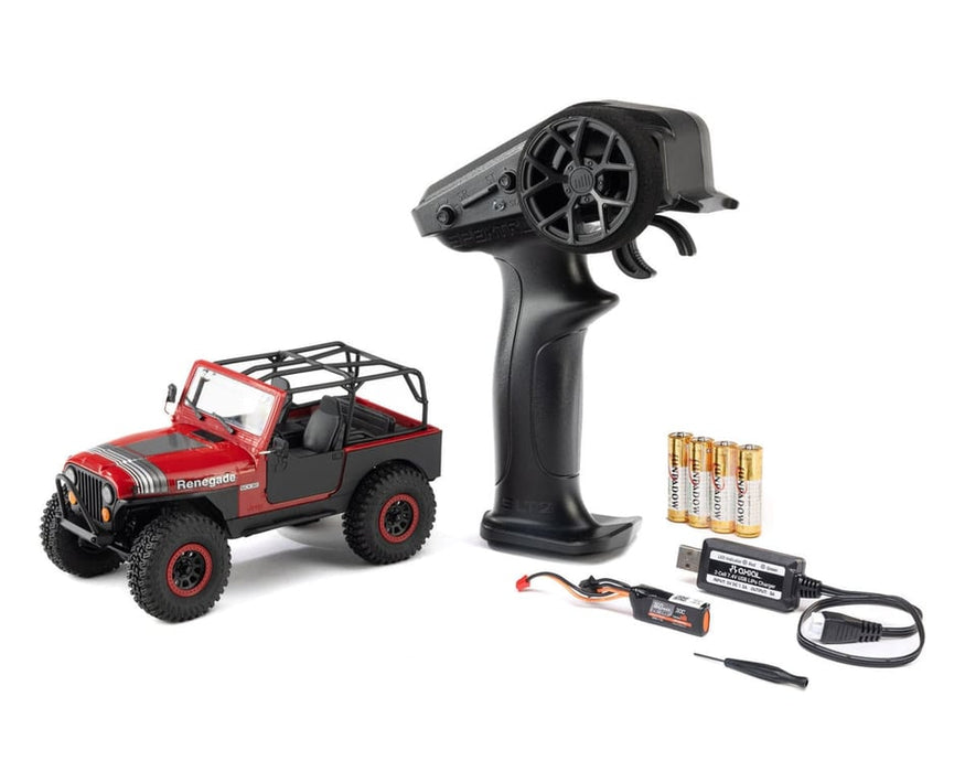 Axial AXI-3273T1 SCX30 Jeep CJ-7 Renegade 1/30 4WD RTR Scale Mini Crawler (Crawler Version) (Red) w/2.4GHz Radio, Battery & Charger