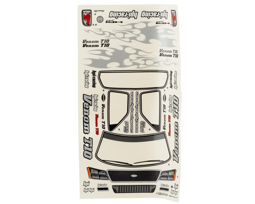 HPI Venom T-10 Touring Car Truck Body 200mm CLEAR UNPAINTED HPI17500