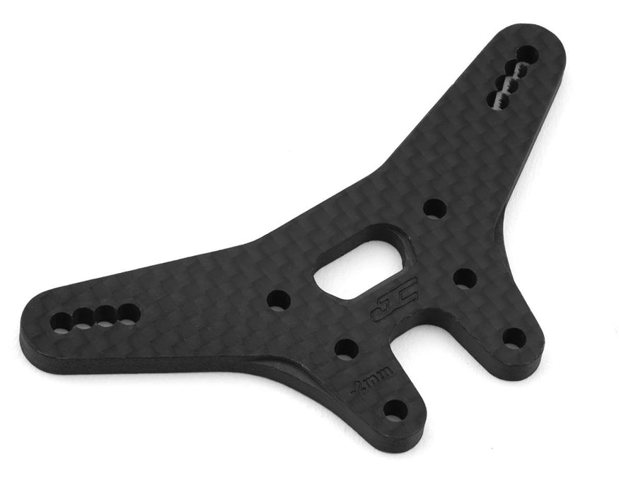 JConcepts JCO5215-2 RC10 B7 Carbon Fiber Rear Shock Tower (Black) (-2mm)