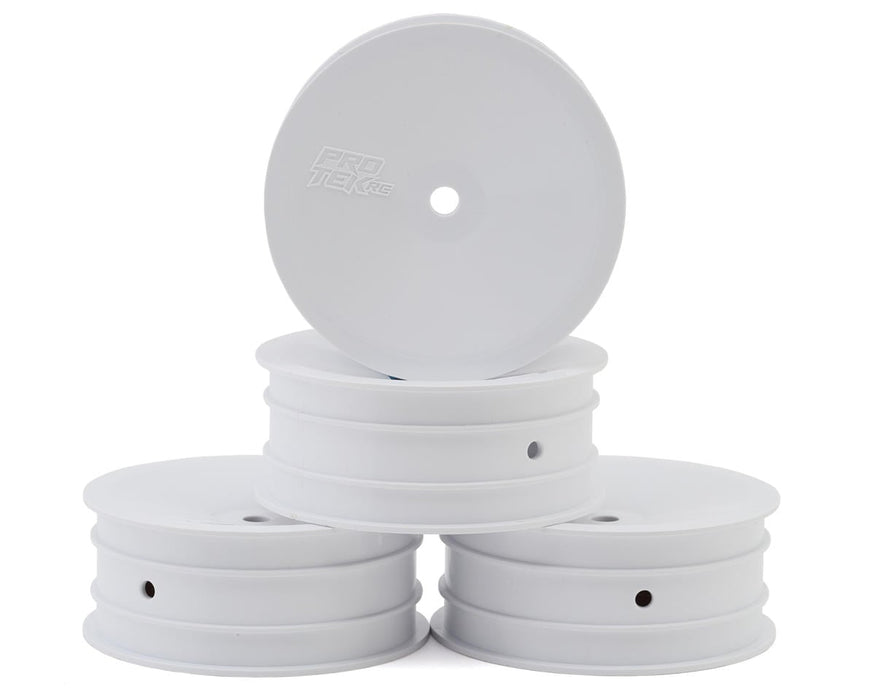 ProTek RC PTK-2754 2.2" Concave Front 2WD 1/10 Buggy Wheels (White) (4) (12mm Hex)