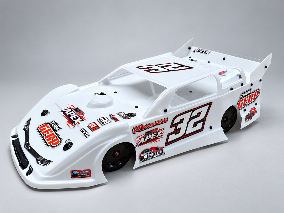 TP3D APEX 1/10 Late Model Complete LM Body with Braces Kit and Adjustable Spoiler .030" Thickness