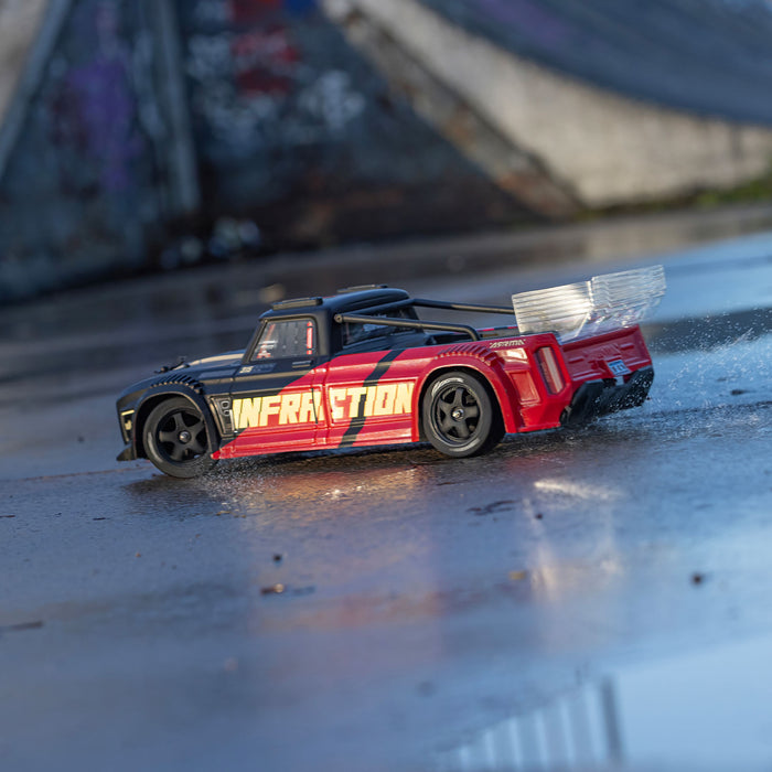 ARRMA 1/8 INFRACTION 223S DSC 4X4 RTR Brushless All-Road Street Bash Truck, Black / Red ARA4315V4T2