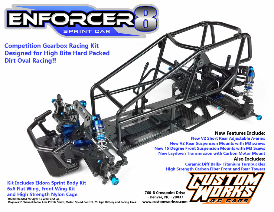 Custom Works CW0976 ENFORCER 8 OFFSET GBX GearBox Transmission SPRINT CAR KIT Mod Foam Tire