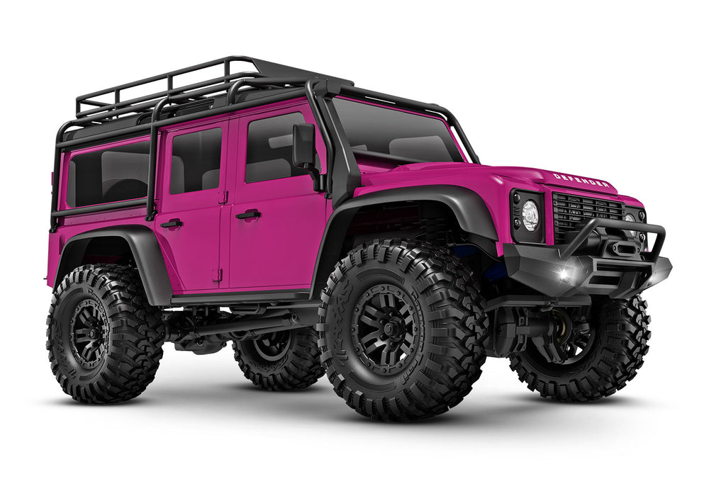 TRAXXAS TRA97054-1-PINK 1/18 TRX-4M Land Rover Defender PINK RTR MINI Crawler with battery and Charger