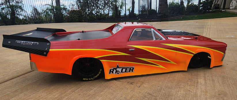 Racer RC by Andy’s Chevy El Camino Body w/ Protective Film .040 CLEAR Drag SCT Real Street Eliminator NPRC