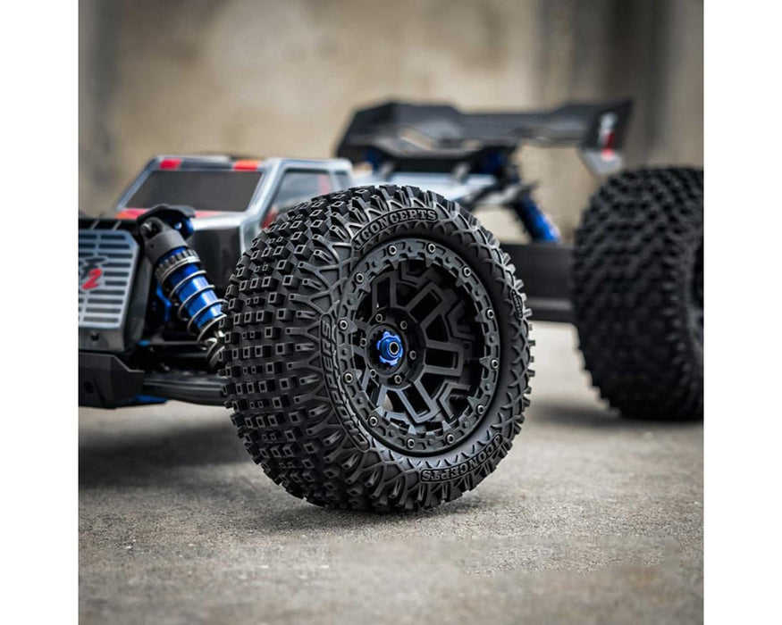 JConcepts JCO4089-39912 Choppers Pre-Mounted Monster Truck Tires (Black) (2) 17mm Hex Kraton Sledge