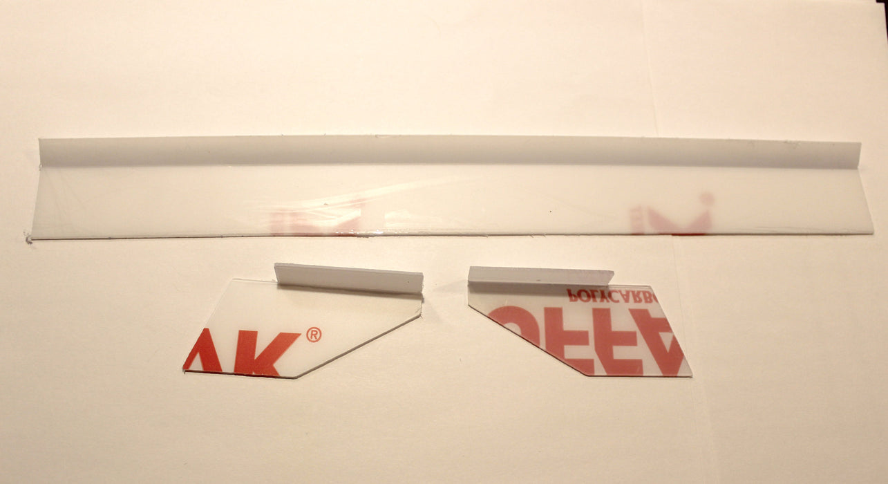 Shark RC Bodies Clear 1" Spoiler w/ End Caps for SCT Super Street Stock Body with mounting screws