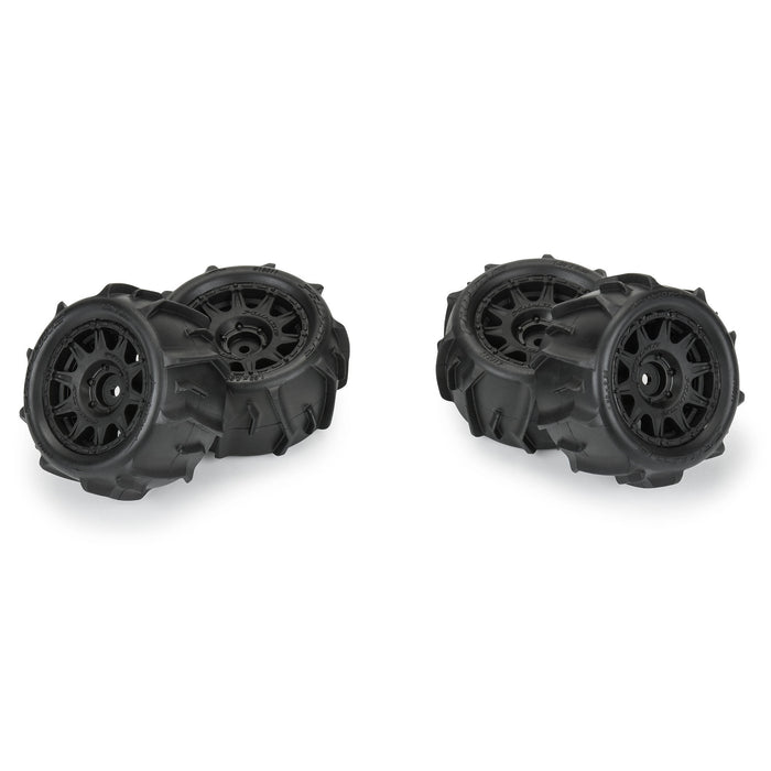 Pro-Line PRO1031110 1/18 Dumont F/R Tires Mounted 12mm Hex Black Raid (4) for Arrma Granite Grom