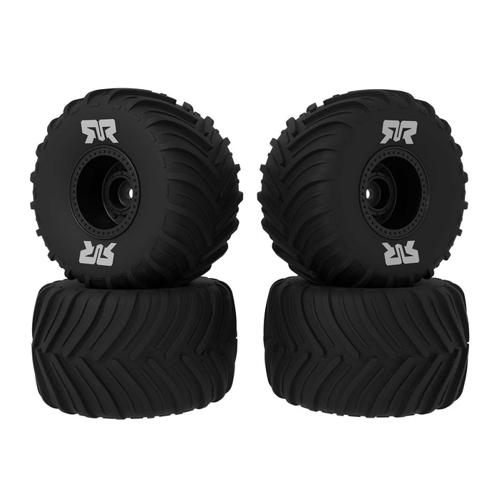 Arrma Grom dBoots Chevron MT Pre-Mounted Tires (Black) (4) Gorgon Quake ARA-3115