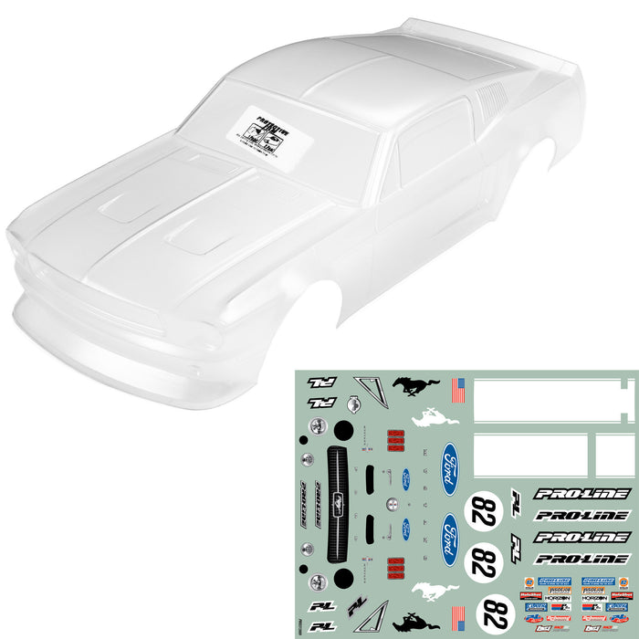 Proline 1/12 Losi NASCAR Pre-Cut 1968 Ford Mustang Clear VTA Body Race Car PRO372817