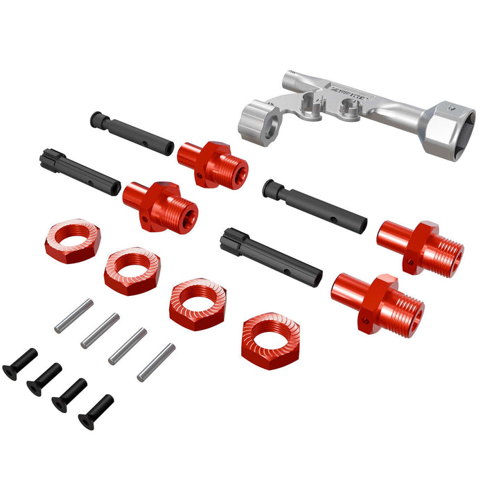 ARRMA ARA-3150 17mm Wheel Hex Conversion for Threaded Axles (+10mm Offset) Fury Gorgon 223S