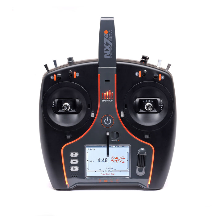 SPEKTRUM SPMR7120 NX7e+ 14-Channel DSMX Transmitter Only, Black Edition