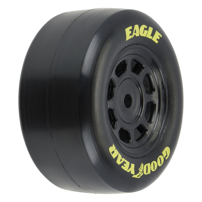 Pro-Line PRO1025910 Goodyear Eagle Tire Set (4 wheels) MTD Losi NASCAR Steel Racing Wheels Black Font / Rear