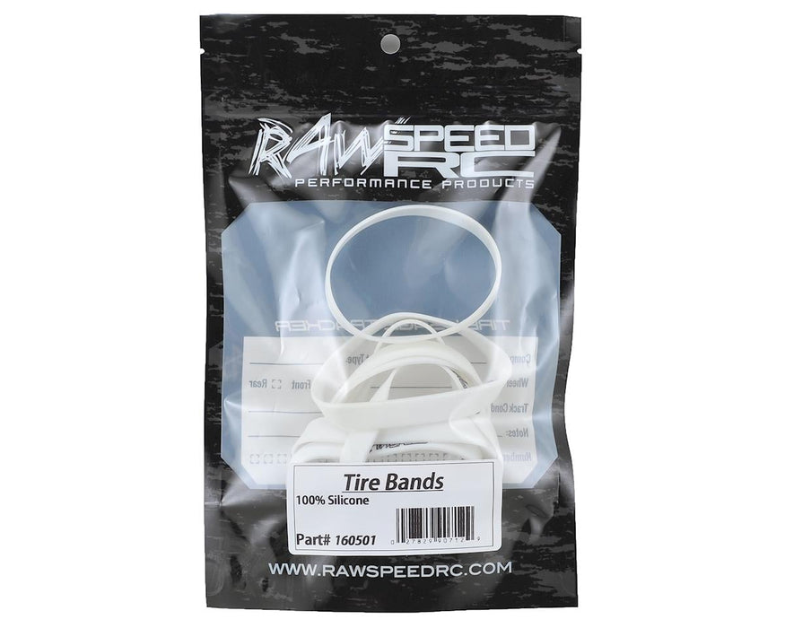 Raw Speed RC 100% Silicone Tire Bands (8 pack) Gray RWS160501G