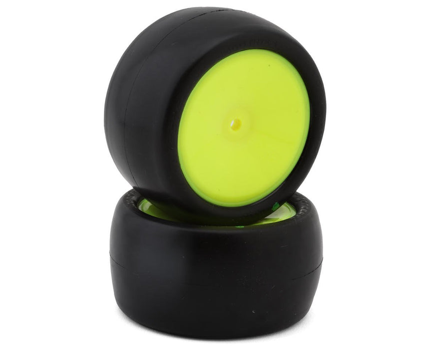 JConcepts JCO4118-2221 Smoothie 3 2.2" Pre-Mounted Rear Buggy Tires (Yellow) (2) (Green) w/12mm Hex