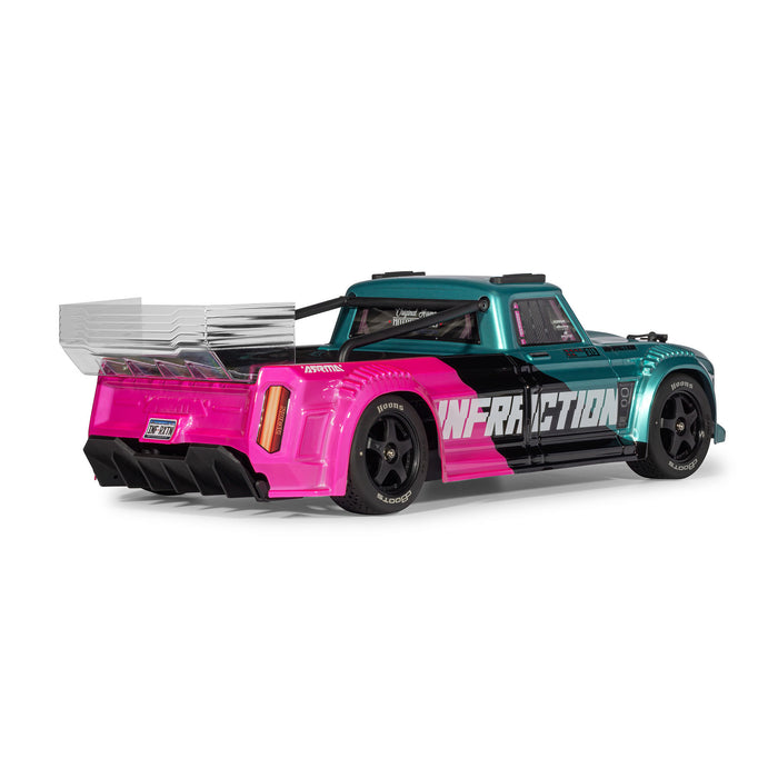 ARRMA 1/8 INFRACTION 223S DSC 4X4 RTR Brushless All-Road Street Bash Truck, Teal / Pink ARA4315V4T3