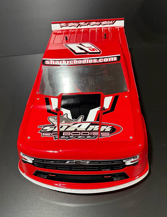 SHARK RC BODIES The Gambler 1/10 Short Course Truck CLEAR Body Chevy Silverado .040 Slash