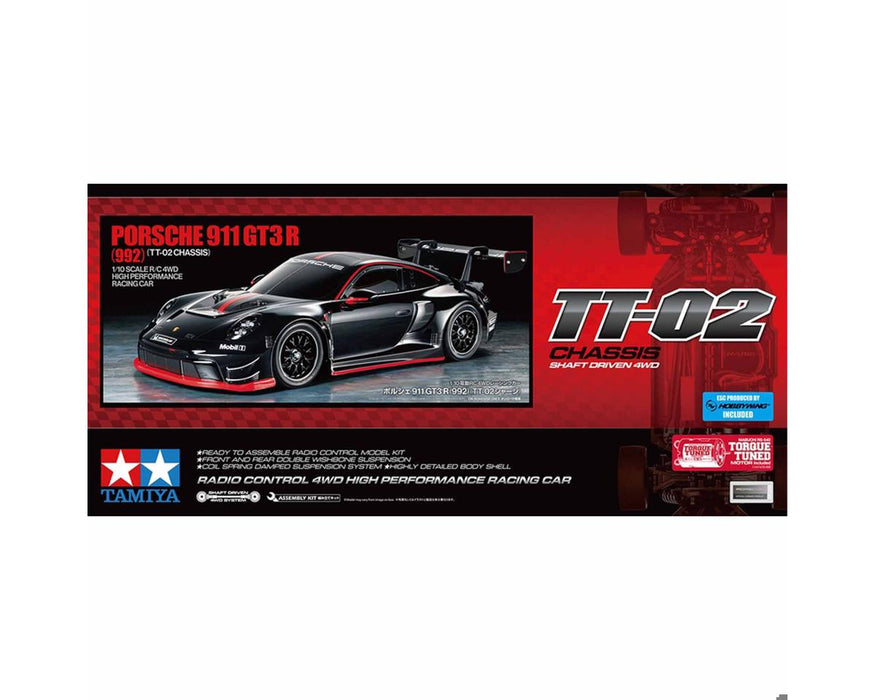 Tamiya TT-02 Porsche 911 GT3 R 1/10 4WD Electric Touring Car Kit TAM58745