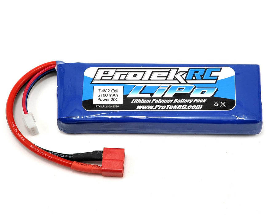 ProTek RC PTK-5177 2S LiPo 20C Battery (7.4V/2100mAh) (Receiver Battery) w/T-Style Connector