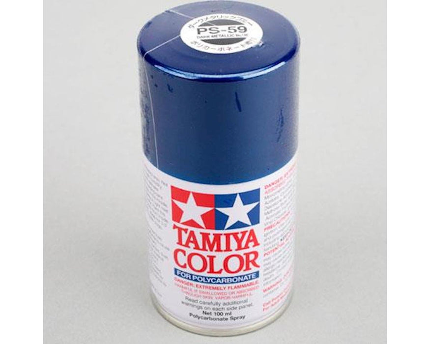 Tamiya TAM86059 PS-59 Dark Metallic Blue Lexan Spray Paint (100ml)