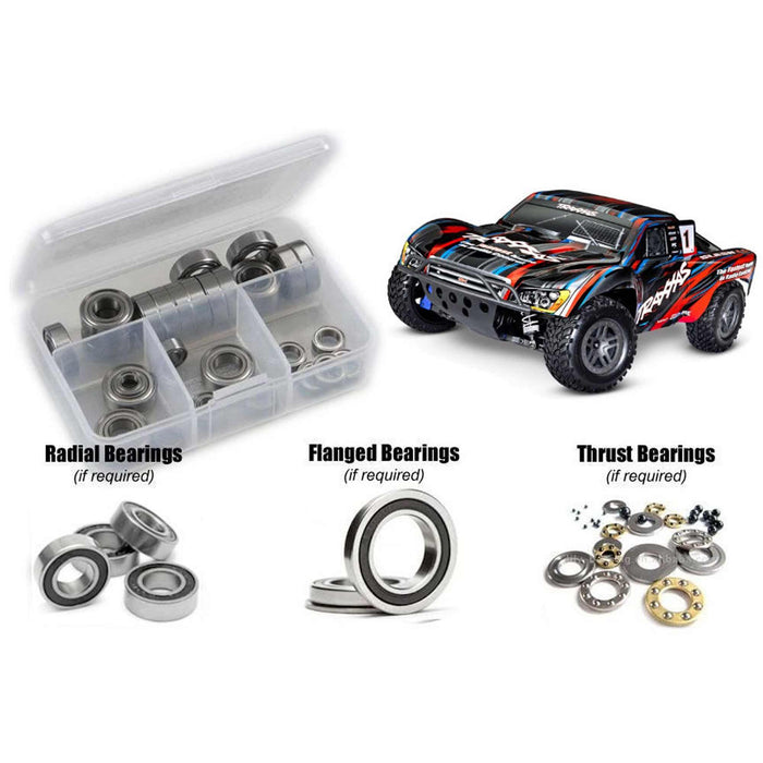 RC Screwz RCZTRA116R Traxxas Slash BL-2S 4x4 (#68154-4) Rubber Shielded Bearing Kit