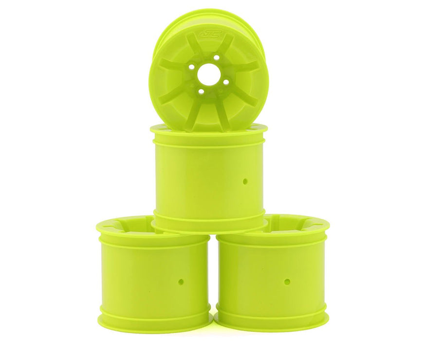 JConcepts JCO3469Y RC10T Pioneer 2.2 Rear Wheels w/Adapters (Yellow) PIN DRIVE AXLE (4)
