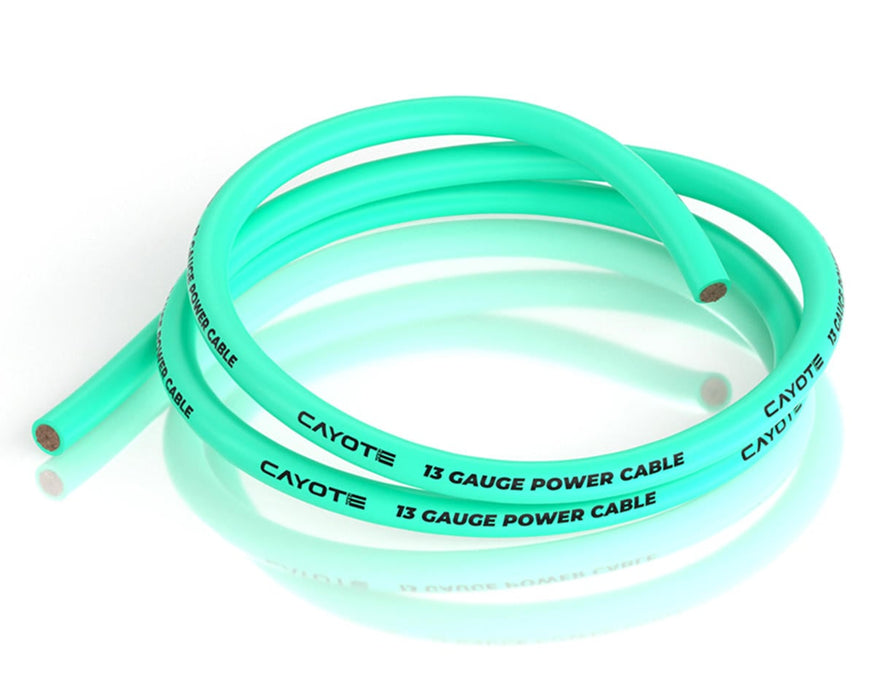 Cayote Thin-Wall Silicone Wire (Aurora Green) (1 Meter) (13AWG) CYECW06