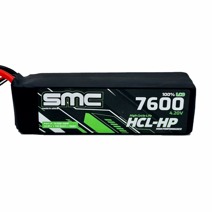 SMC 76150-4S1P HCL-HP 4S 14.8V 7600mAh 150C EC5 IC5 Connector Lipo Battery Pack G10 Protection Plates