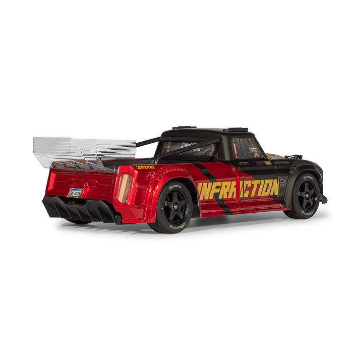 ARRMA 1/8 INFRACTION 223S DSC 4X4 RTR Brushless All-Road Street Bash Truck, Black / Red ARA4315V4T2