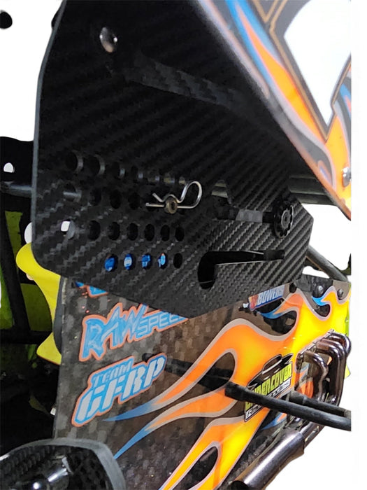 TP3D Carbon Fiber Look Kydex Sprint Car Wing Mounts Top & Front CW Custom Works