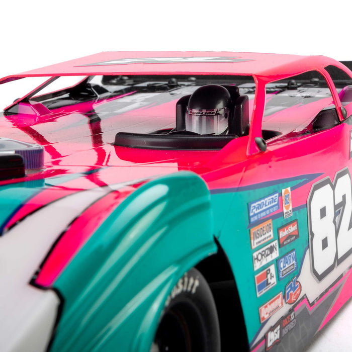 LOSI NASCAR 1/12 Pre-Cut Dirt Late Model Tombstone Clear Body GROM ALM PRO373717 Hi-Performance