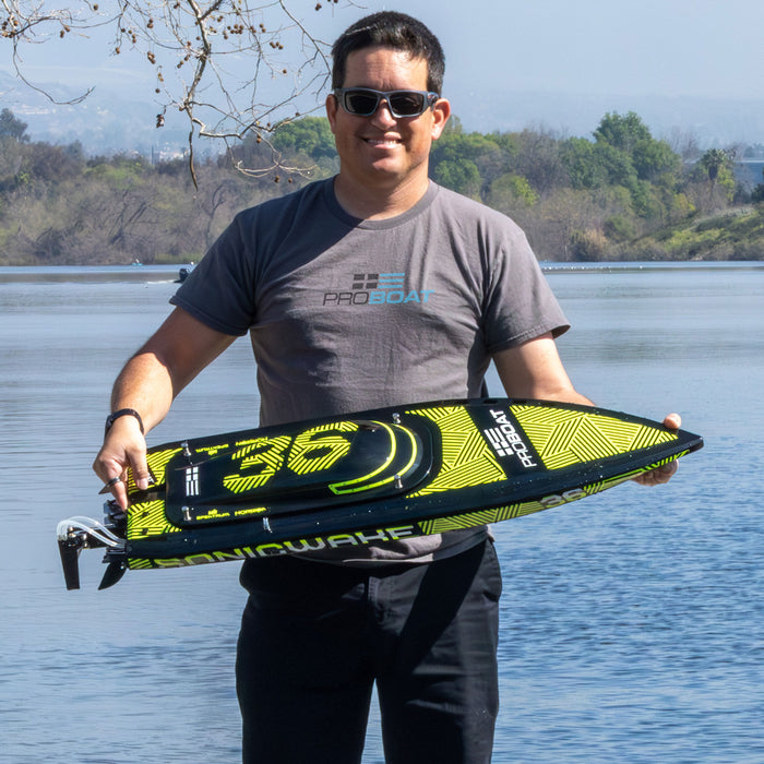 Pro Boat Sonicwake 36" V3 Self-Righting RTR V-Hull Brushless Boat BLACK 60mph 8s w/Spektrum SLT3 2.4GHz Radio PRB-2171T1