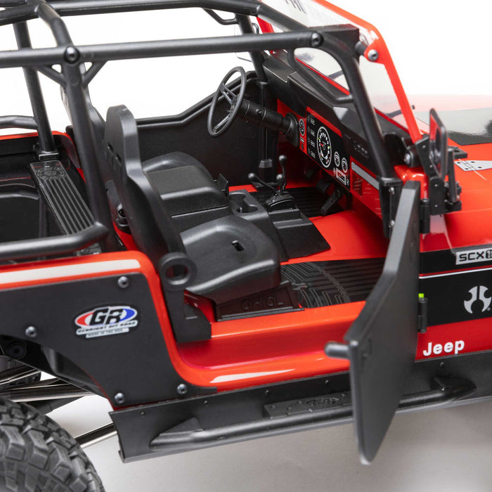 Axial AXI03008V2T1 1/10 SCX10 III Jeep CJ-7 4X4 RTR Brushed Rock Crawler, Red