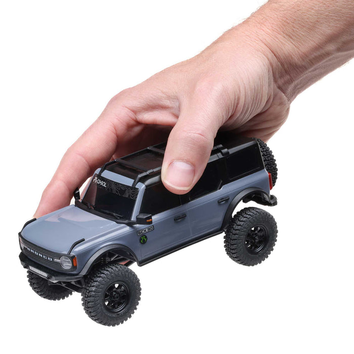 Axial AXI-2048T1 1/30 SCX30 Ford Bronco 4X4 RTR Brushed Rock Crawler (Battery & Charger Included), Blue