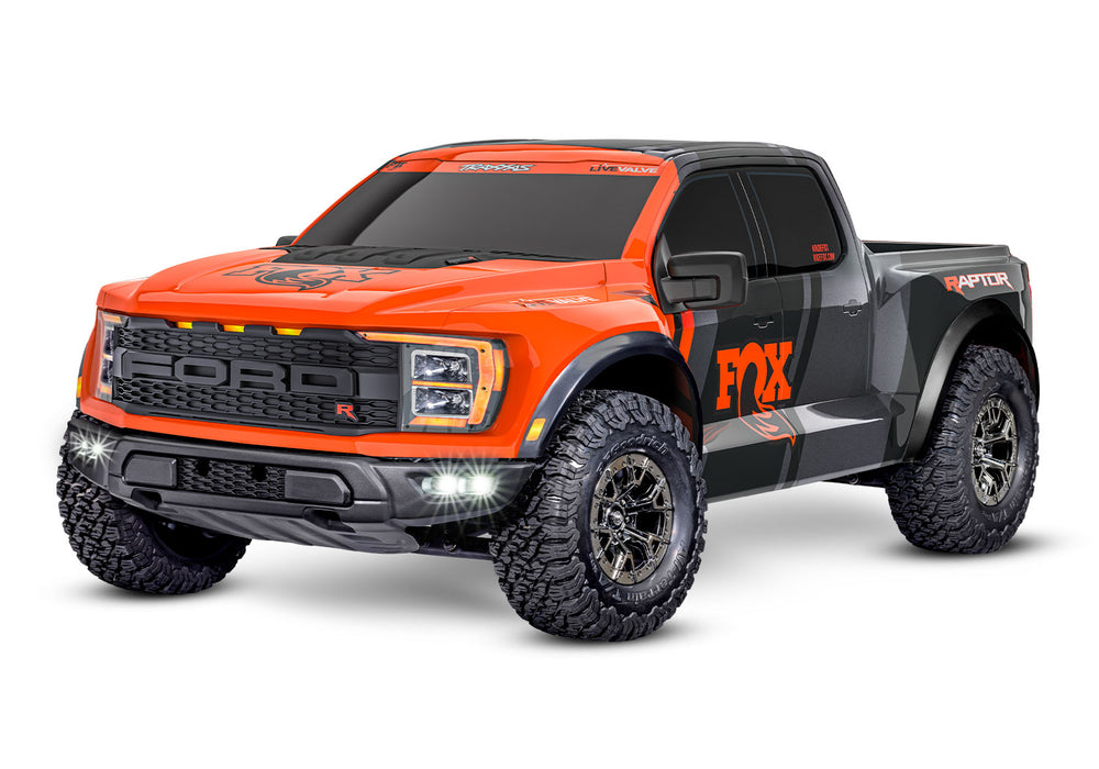 Traxxas TRA101177-4-FOX2 Ford Raptor R 4X4 Ultimate 1/10 Scale 4X4 Brushless Replica Truck ORANGE / Black