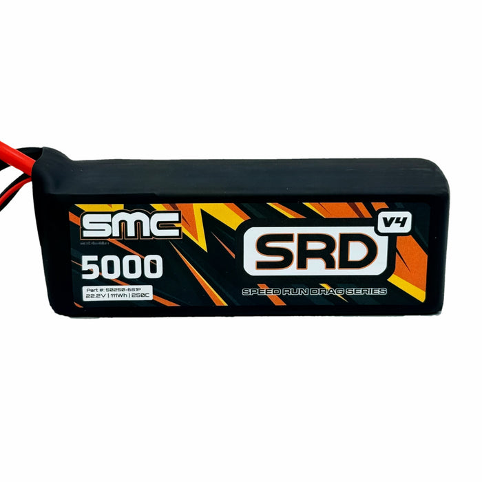 SMC 50250-6S1PV4 22.2V SRD-V4 5000mAh 6S 250C QS8 Connector Soft case Drag LIPO BATTERY Racing pack