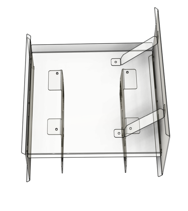 TP3D TP3-6x6SW Sprint 6x6 Clear Lexan Top Wing with Mounts .020"