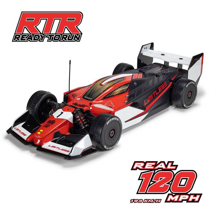 ARRMA ARA7816T1 1/7 LIMITLESS 8S 120MPH AVC 4X4 RTR Brushless Street Speed, Red / Black
