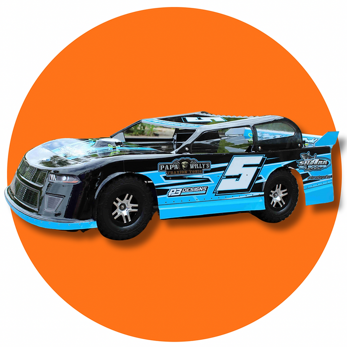 SHARK RC BODIES Code Blue 1/10 Short Course OutLaw Street Stock CLEAR Body Ford Grill .040 Slash