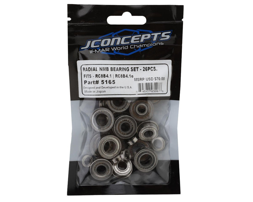 JConcepts JCO5165 Team Associated RC8B4.1 RC8B4.1e Radial NMB Ball Bearings Set (26)