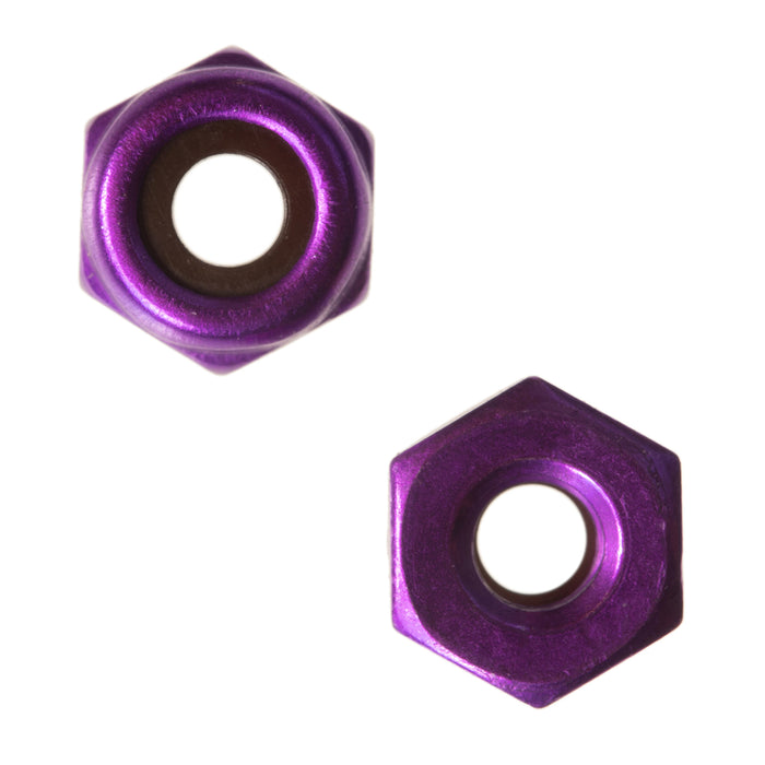 WORC PURPLE 3mm / M3 Lock Nut (8) Aluminum M3x0.5mm Locknuts Nylon Inserted Hex WRC-LN-PR-A-3MM