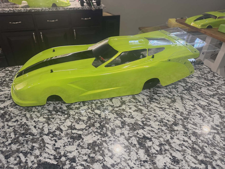 SHARK RC BODIES BW2 Black Widow 2 CLEAR Drag Body .040 Street Eliminator Outlaw SCT