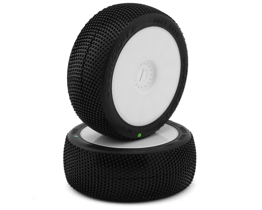 JConcepts JCO4073-12 Dirt Bite 1/8 Off-Road Buggy Pre-Mounted Tires (2) (White) (Green)