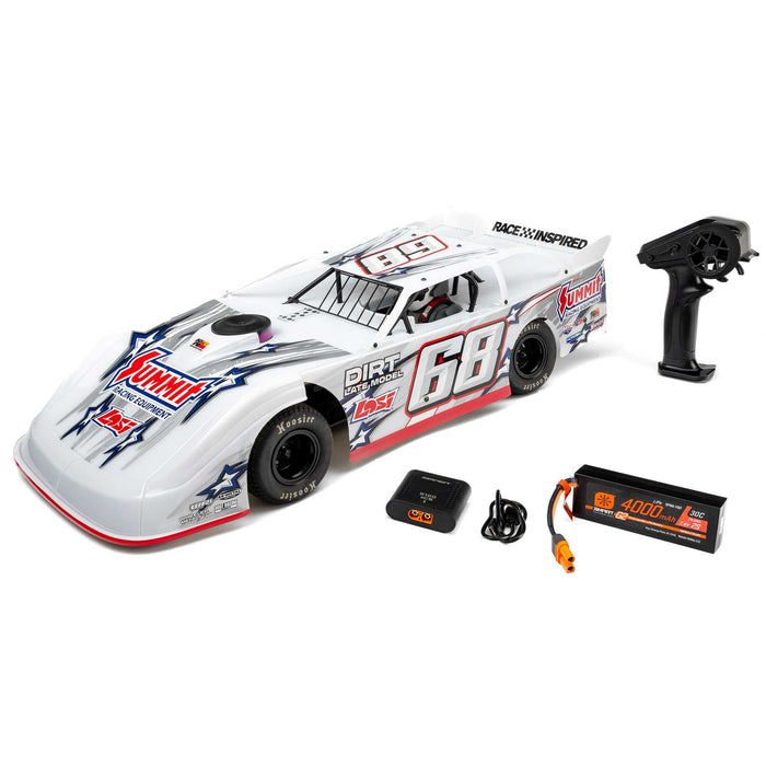LOSI 1/10 22S 2WD Dirt Oval Late Model RTR White LOS-2168T1 Summit Racing w/SLT2 2.4GHz Radio, Battery & Charger